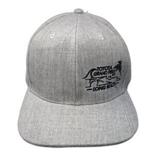 Toyota Grand Prix Long Beach Snapback Cap Gray One Size Adjustable Embroidered